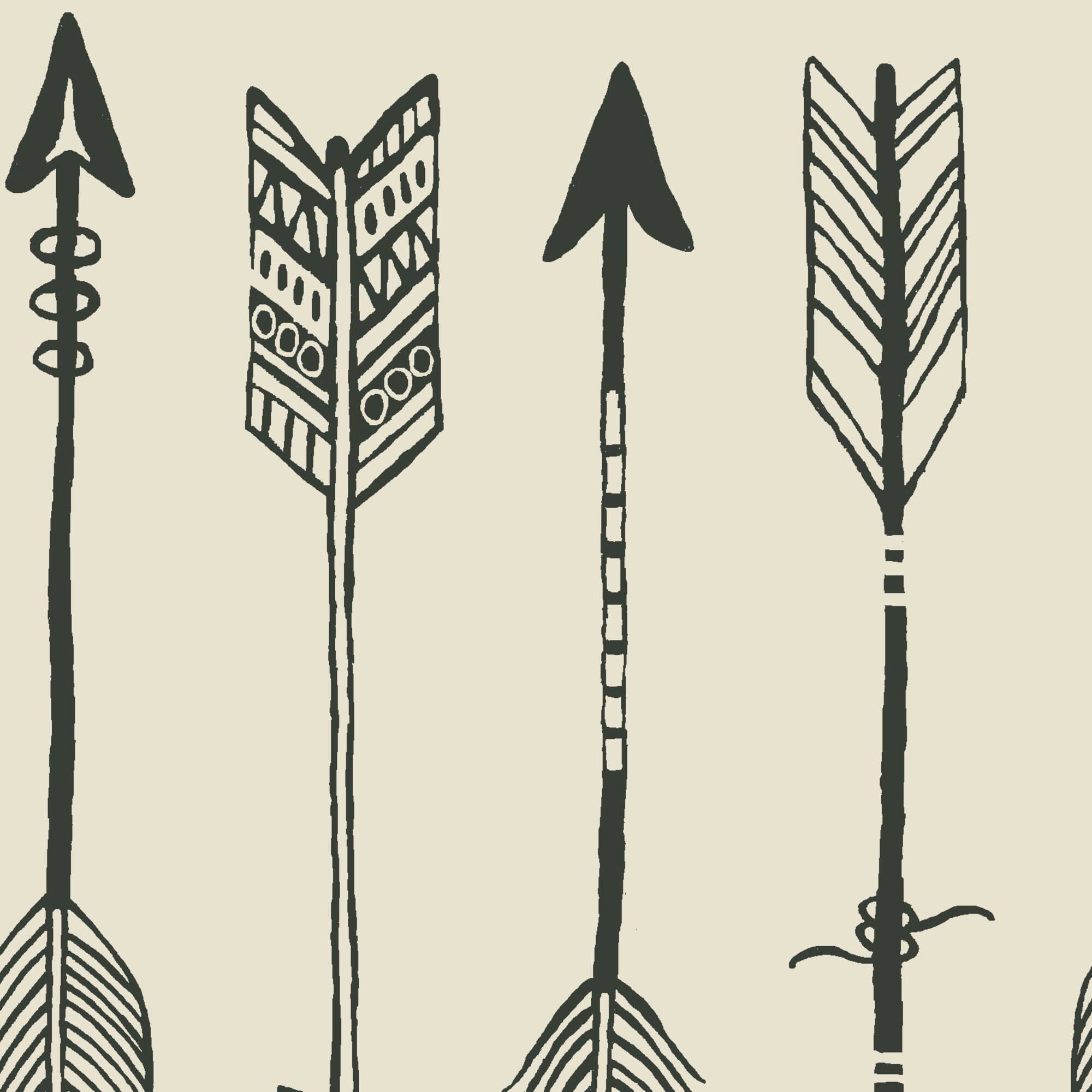 PKL Studio Arrows on White Cotton Home Décor Fabric